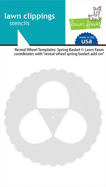 Lawn Fawn: Stencil, Reveal Wheel Template Spring Basket Lawn Fawn: Stencil, Reveal Wheel Template Spring Basket