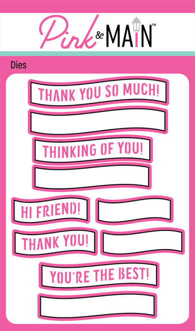 Pink & Main: Die, Fun Sentiment Banners Set 2