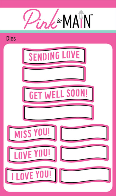 Pink & Main: Die, Fun Sentiment Banners Set 1