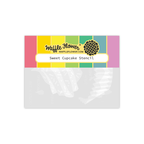 Waffle Flower: Stencil, Sweet Cupcake