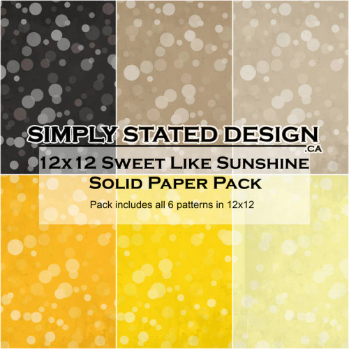 Simply Stated Design: Sweet Like Sunshine 12x12 Solid Paper Pack