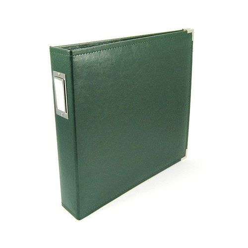 American Crafts: 12x12 Classic Album - Ring, Forest Green