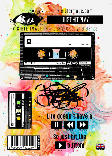 Visible Image: Just Hit Play - A6 Stamp Set