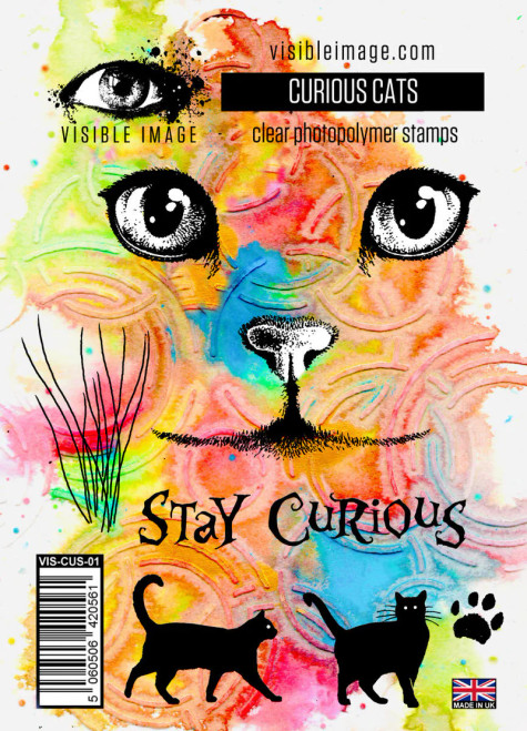 Visible Image: Curious Cats - A6 Stamp Set