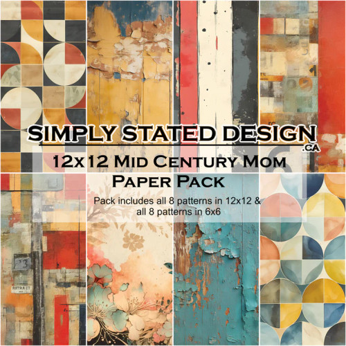 Simply Stated Design: Mid Century Mom 12x12 Paper Pack
