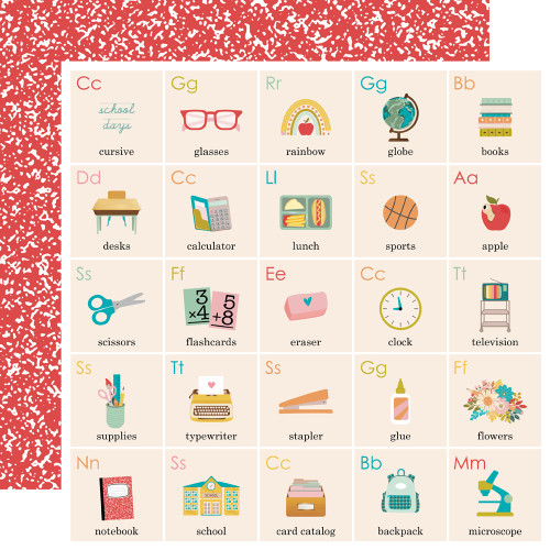 Simple Stories: 12X12 Patterned Paper, Book Fair - Smarty Pants