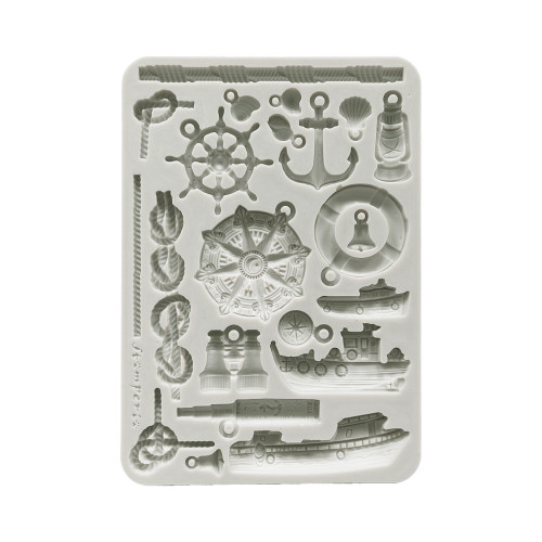 Stamperia: A5 Silicone Mould, Silent Sea - Rudders and Boats