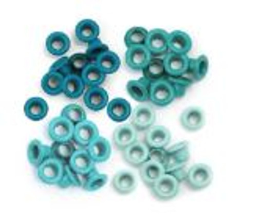 We R Memory Keepers: Eyelet & Washer, Crop-A-Dile - Standard - Aqua (60pc)