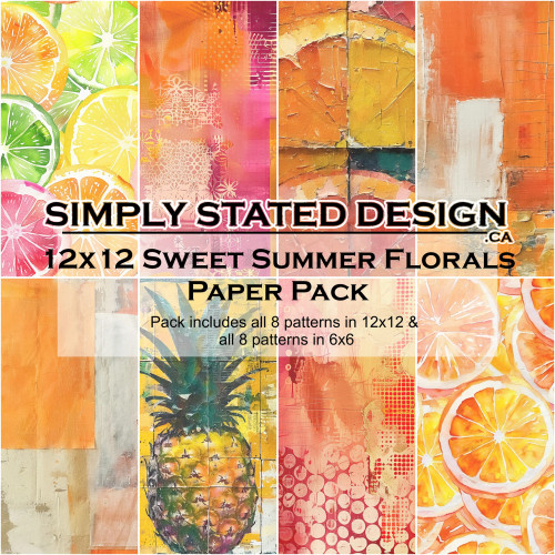 Simply Stated Design: Sweet Summer Florals 12x12 Paper Pack