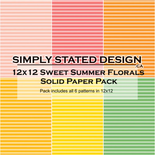Simple Stated Design: Sweet Summer Florals 12x12 Solid Paper Pack