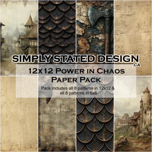Simply Stated Design: Power In Chaos 12x12 Paper Pack