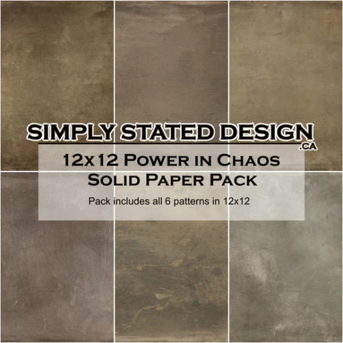 Simply Stated Design: Power In Chaos 12x12 Solid Paper Pack