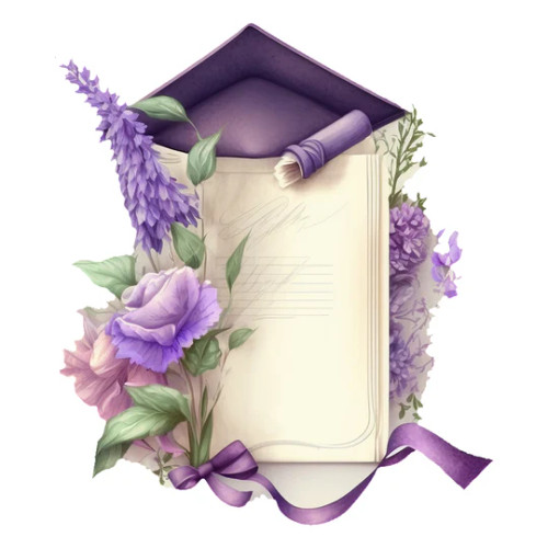 Simply Stated Design: Colorful Commencement Wreath Ephemera