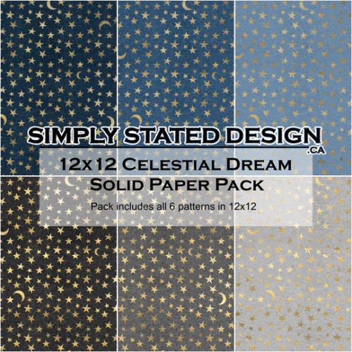 Simply Stated Design: Celestial Dream 12x12 Solid Paper Pack