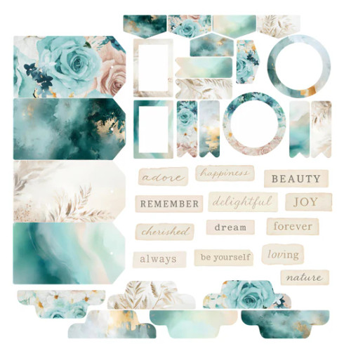 Simply Stated Design: Shades Of Teal Essentials Ephemera