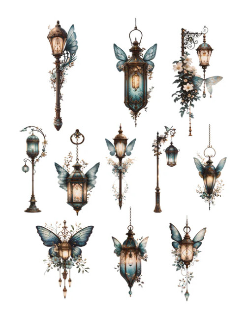 Simply Stated Design: Shades Of Teal Lanterns Ephemera