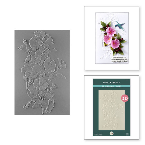 Spellbinders: 3D Embossing Folder, Summer Solstice Garden - Petunia Cascade