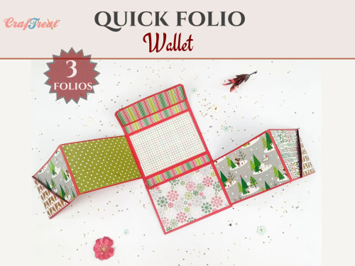 Craftreat:  Scrapbook Blank Quick Folio - Wallet - Black, Kraft and White