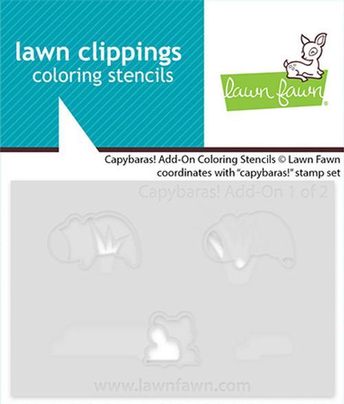 Lawn Fawn: Coloring Stencils, Capybaras! Add-On