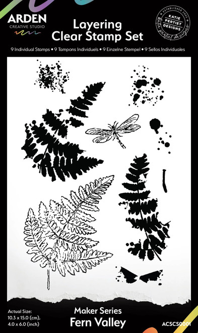 Katie Pertiet: Maker Series Layering Stamp Set 4x6, Fern Valley