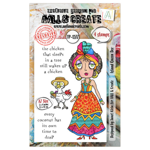 AALL and Create: A7 Stamp Set #1277 - Island Queen Dee