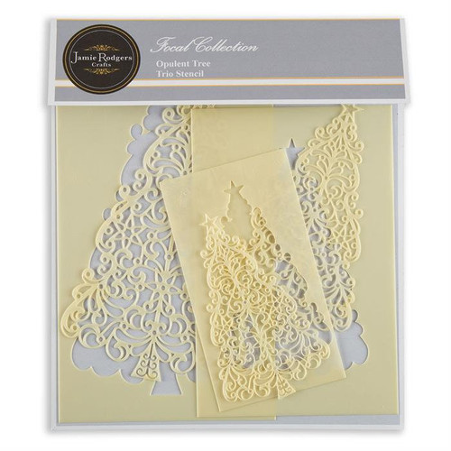 Jamie Rodgers Crafts: Opulent Tree Trio - Focal Stencil Collection