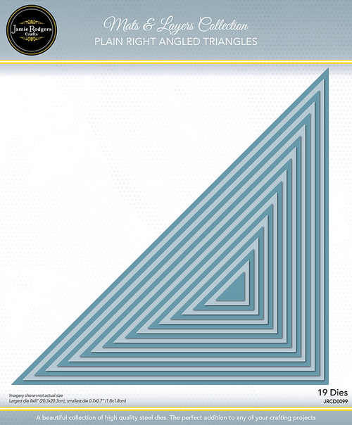 Jamie Rodgers Crafts: Plain Right Angled Triangles Die Set - Mats & Layers