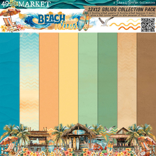 49 And Market: Beach Vibes Collection – 12 x12 Solids Collection Pack