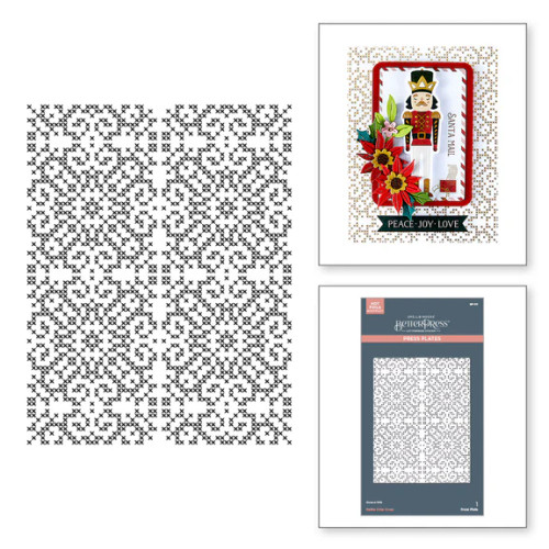 Spellbinders: Petite Criss Cross Press Plate from the Merry Moments Collection
