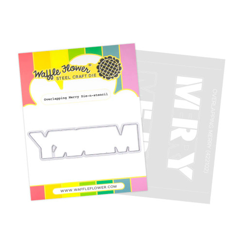 Waffle Flower: Overlapping Merry Die-n-stencil