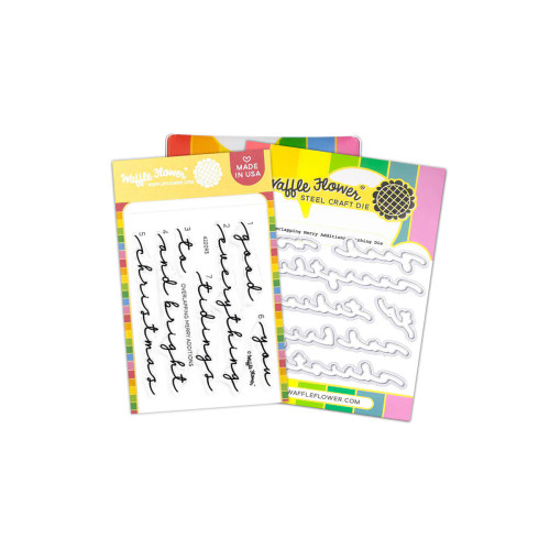 Waffle Flower: Overlapping Merry Additions Stamp & Die Combo
