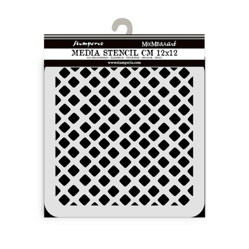 Stamperia: Thick Stencil, Candy Christmas - Waffle Pattern