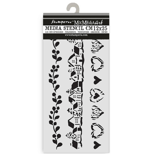 Stamperia: Thick Stencil, The Owl's House - 3 Stripes