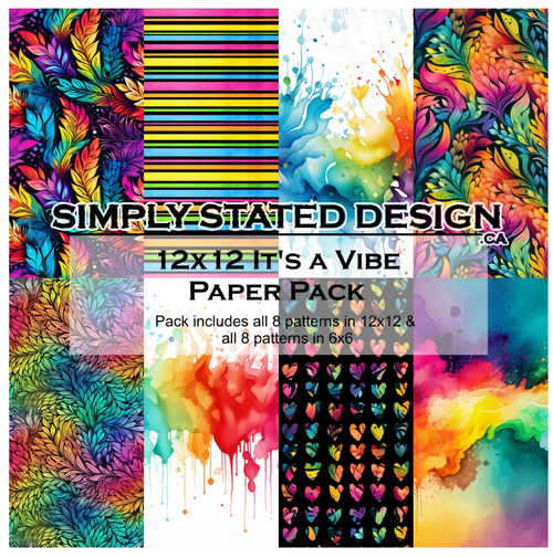 Simply Stated: 12x12 Paper Pack, It's A Vibe