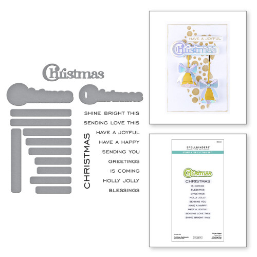 Spellbinders: Clear Stamp & Die Set, All About Christmas - Christmas Sentiments