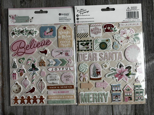 Spellbinders:Chipboard Stickers, Rosie's Studio - Peppermint Twist
