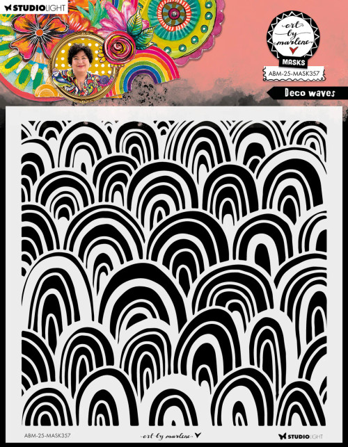 Art By Marlene: Mask -  Deco Waves, 1 Piece