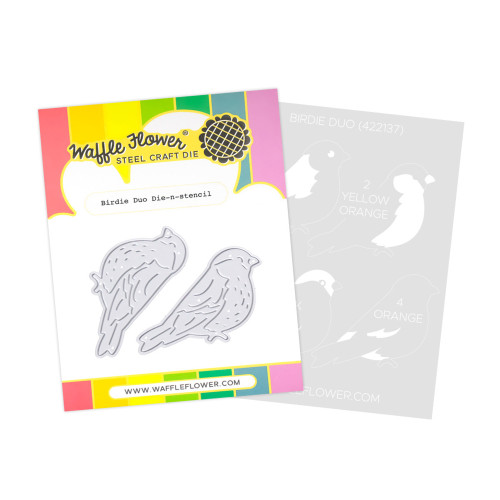 Waffle Flower: Die-n-stencil, Birdie Duo