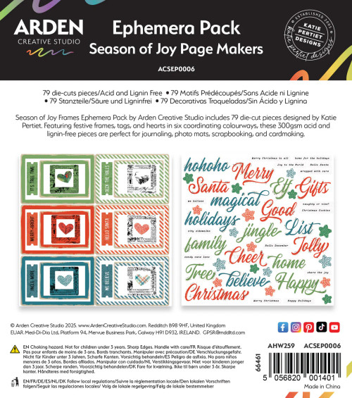Arden Creative Studio: Page Makers Ephemera Pack - Season of Joy