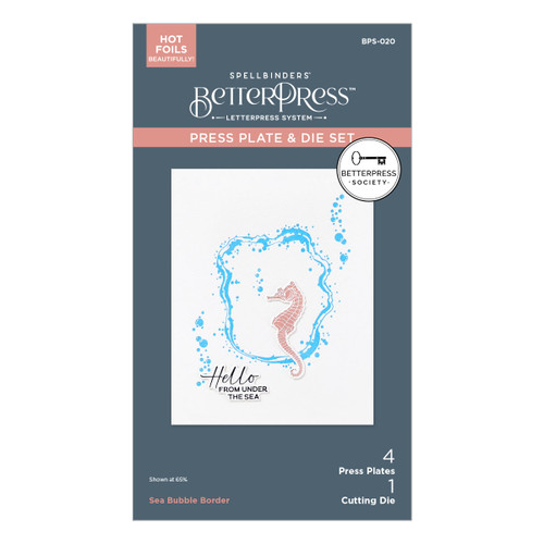Spellbinders: BetterPress Press Plate & Die Set - Sea Bubble Border Spellbinders: BetterPress Press Plate & Die Set - Sea Bubble Border