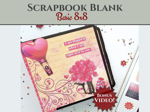 CrafTreat: Scrapbook Blanks Basic 8x8, White