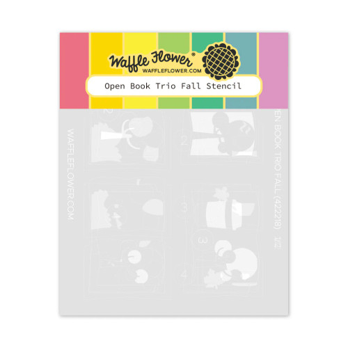 Waffle Flower: Open Book Trio Fall Stencil