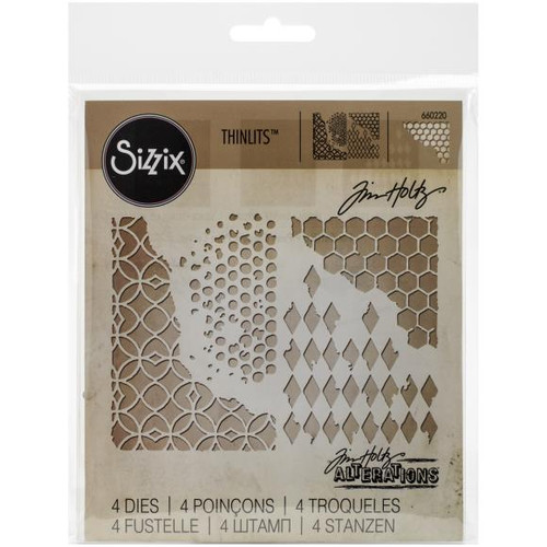Sizzix: Thinlits Dies By Tim Holtz 4/Pkg - Mixed Media