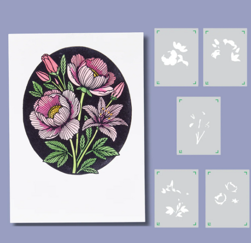 Spellbinders: Layered Stencil, Sweet Moments (Coordinates with Sweet Moments BetterPress Plate)