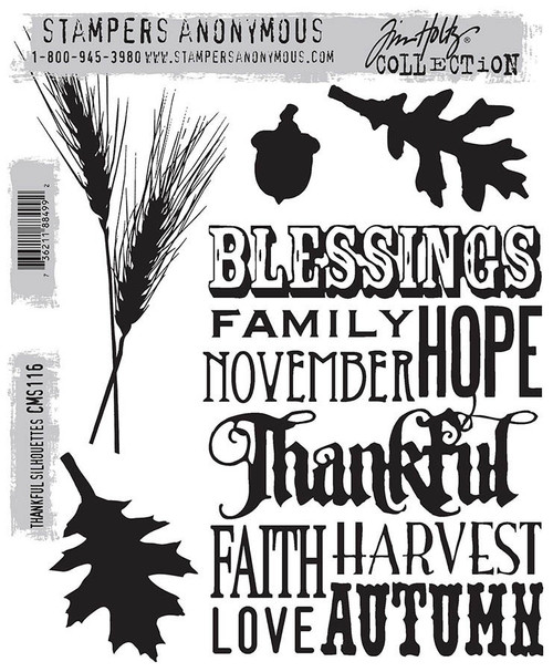 Tim Holtz: Stamp Set, Thankful Silhouettes