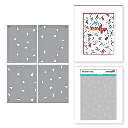 Spellbinders Betterpress Society: October Add-on Exclusive - Twinkle Tidings Stencil Spellbinders Betterpress Society: October Add-on Exclusive - Twinkle Tidings Stencil