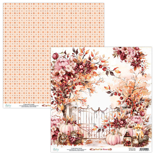 Mintay: 12X12 Patterned Paper, Rust & Rose 03