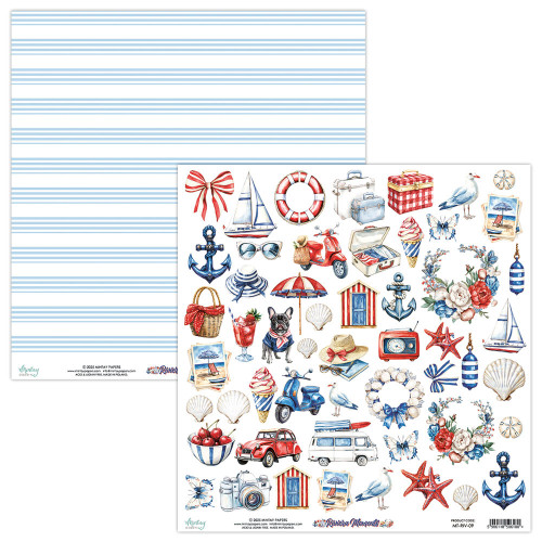 Mintay: 12X12 Elements Paper, Riviera Moments