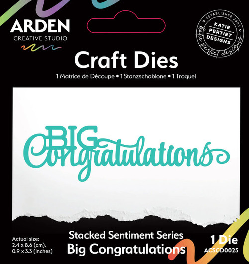 Arden Creative: Die Set, Stacked Big Congratulations