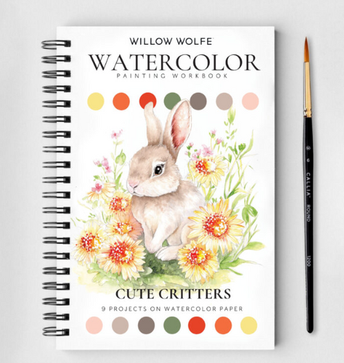Willow Wolfe: Watercolour Workbook, Cute Critters